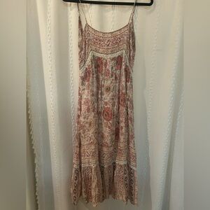 Spell Pink and Cream Patterned Dress